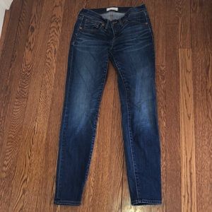 Madewell Dark Washed Skinny Jeans